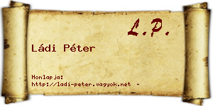 Ládi Péter névjegykártya
