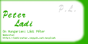 peter ladi business card