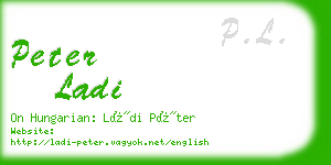 peter ladi business card